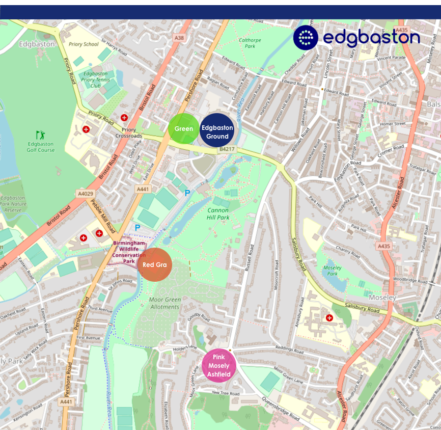 Edgbaston Map